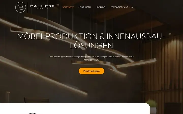 Ukážka webu b-interiors.de