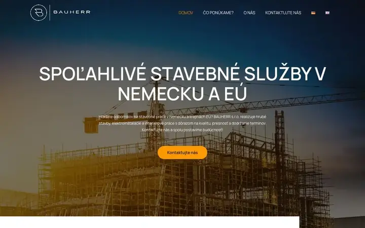 Ukážka webu bauherr.sk