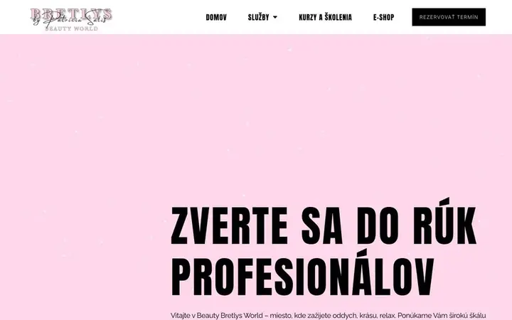 Ukážka webu beautybretlys.sk