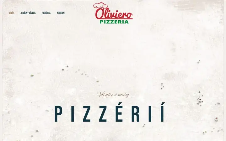 Ukážka webu pizzeriaoliviero.sk