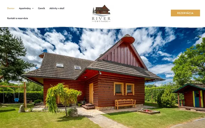 Ukážka webu rivercottage.sk